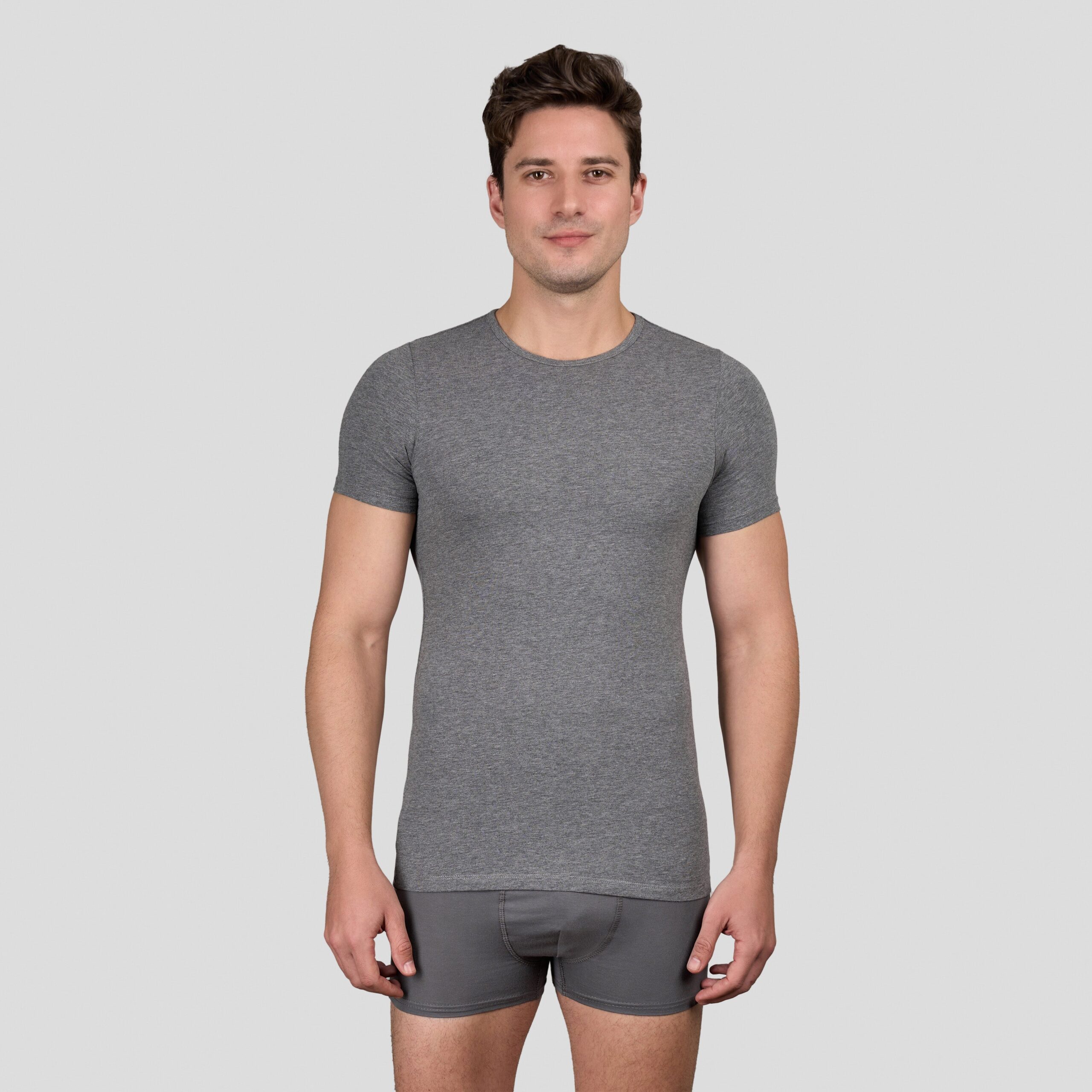 تيشرت داخلي نصف كم برقبة دائرية - الصورة 4