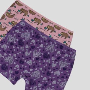 شورت قصير مطبوع - عبوة من قطعتين