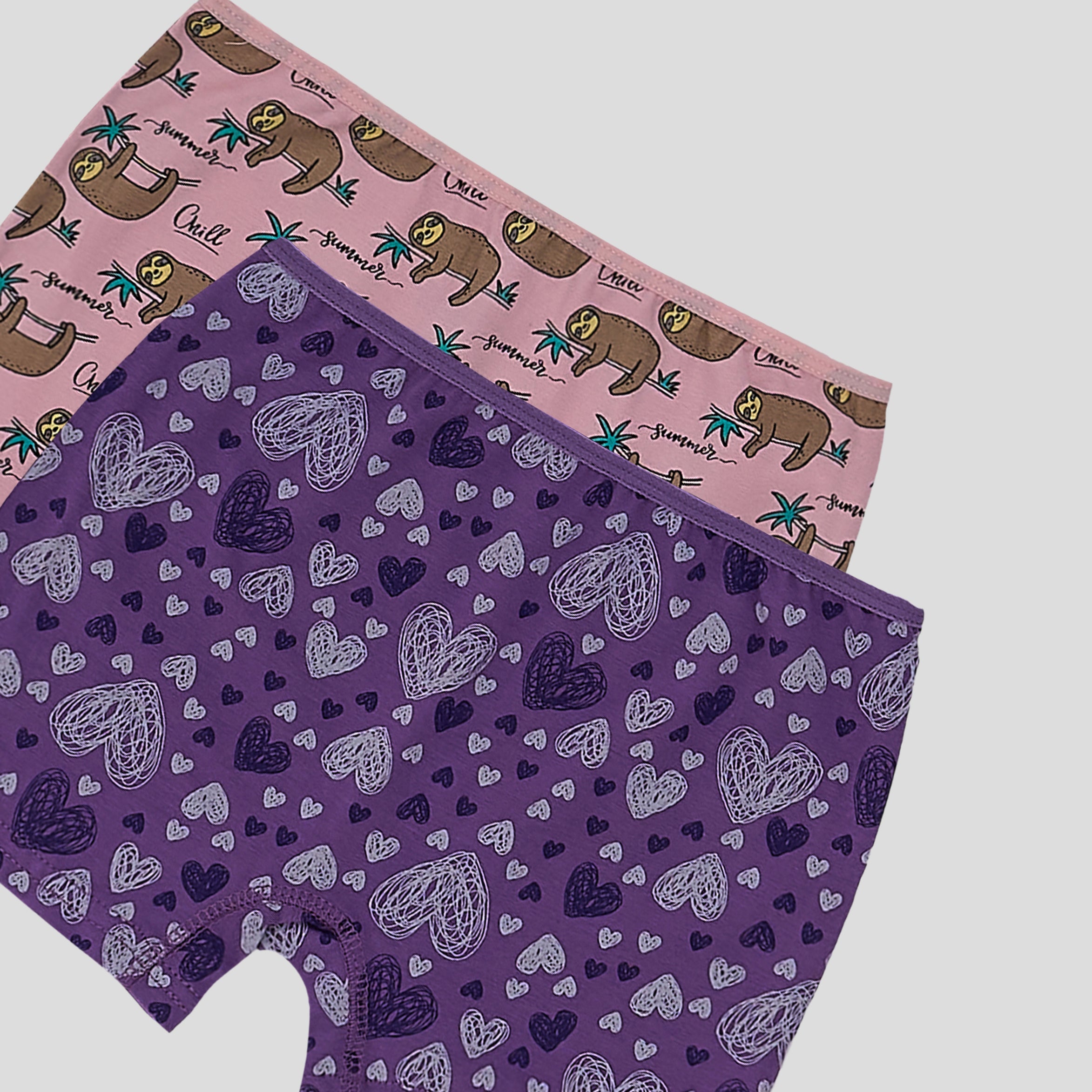 شورت قصير مطبوع - عبوة من قطعتين