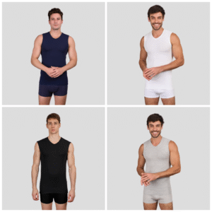 باك 3 تيشورات بلا كمّ round