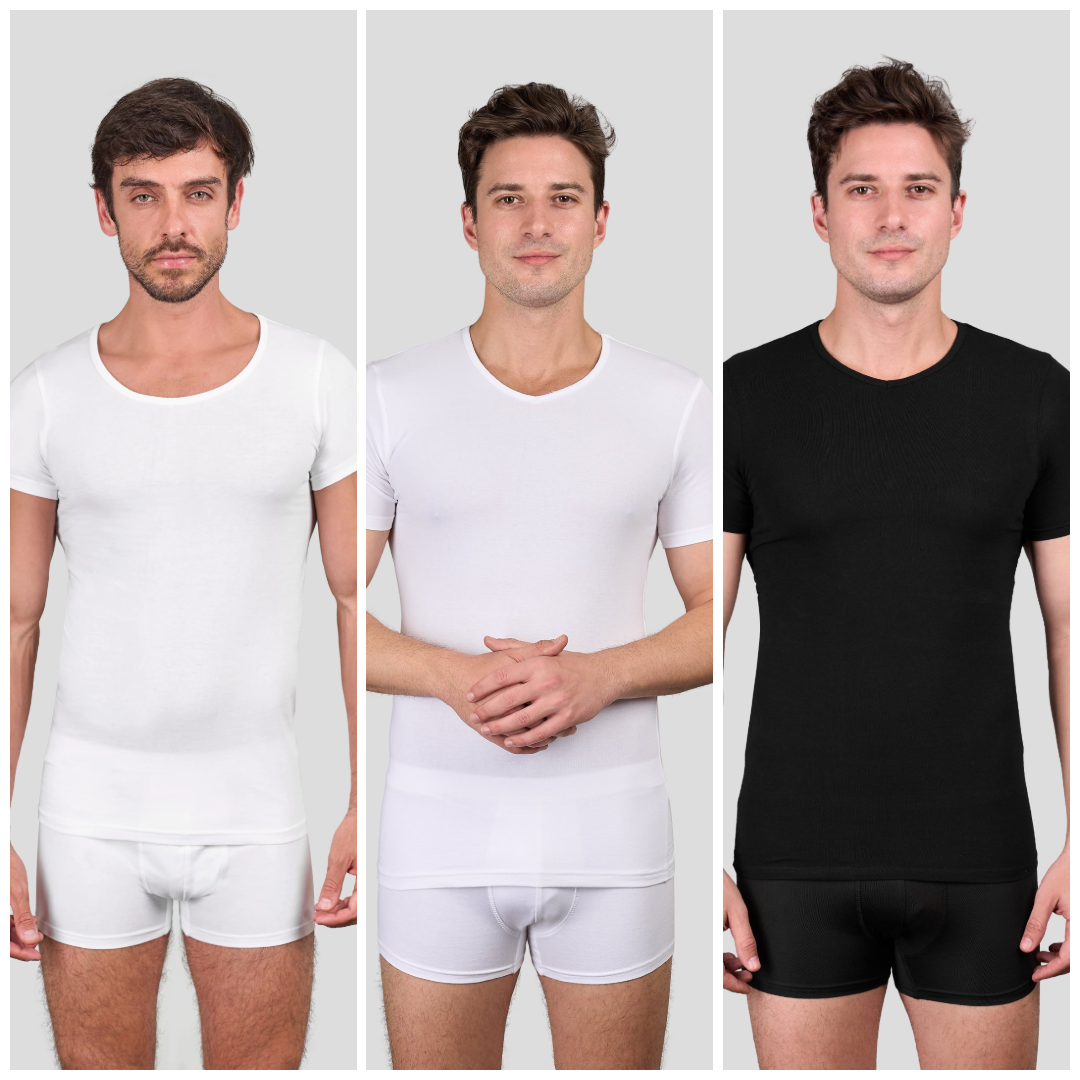 تيشيرت نصف كم ، عبوة من 3 قطع